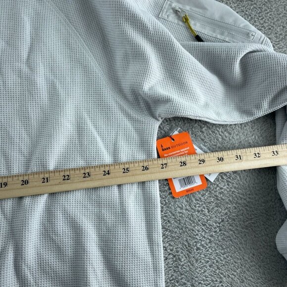 Bass Outdoor Glacier Gray XXL Performance Thermal Long Sleeve Henley NWT 4663 - Picture 9 of 11
